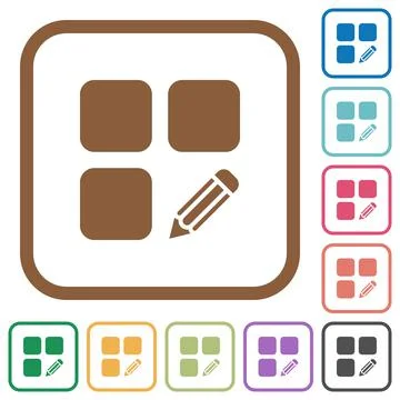 Edit component simple icons 스톡 일러스트