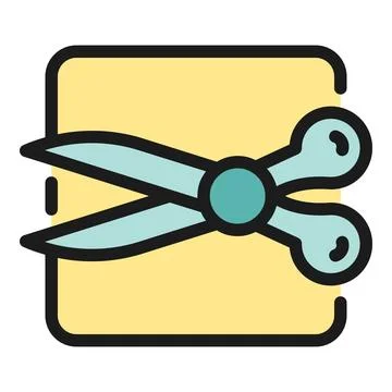 Edit digital scissors icon vector flat Stockillustratie