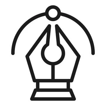 Edit digital tool icon outline vector. Stroke interface Illustrazione stock