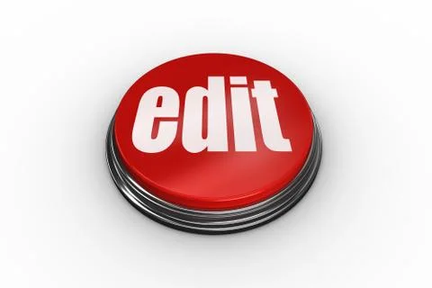 Edit on digitally generated red push button Stock Illustration