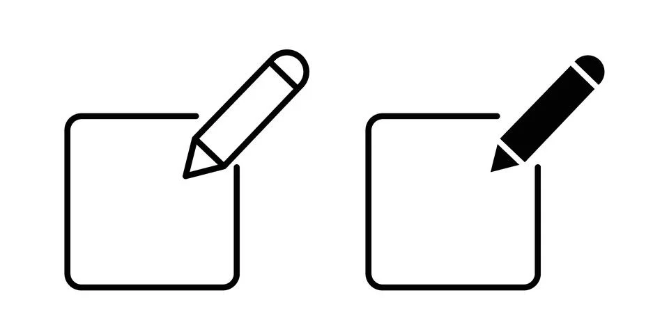 Edit document icon bundle for website design projects Stock Illustration