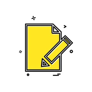Edit document icon design vector Illustrazione stock