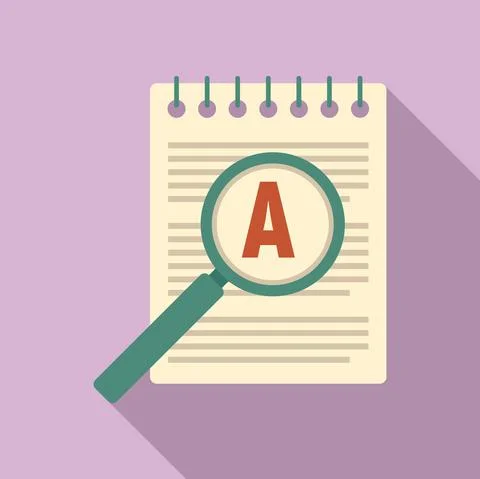 Edit document icon, flat style 스톡 일러스트