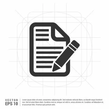 Edit Document Icon Stock Illustration