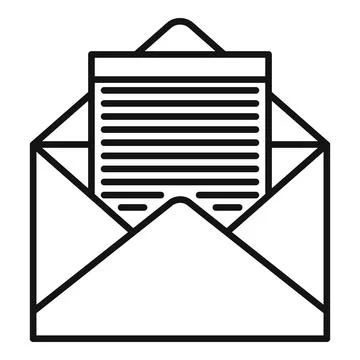 Edit document icon, outline style 스톡 일러스트