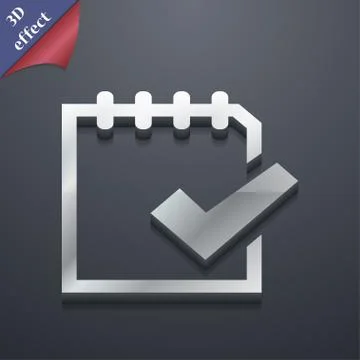 Edit document icon symbol. 3D style. Trendy, modern design with space for you Stock Illustration