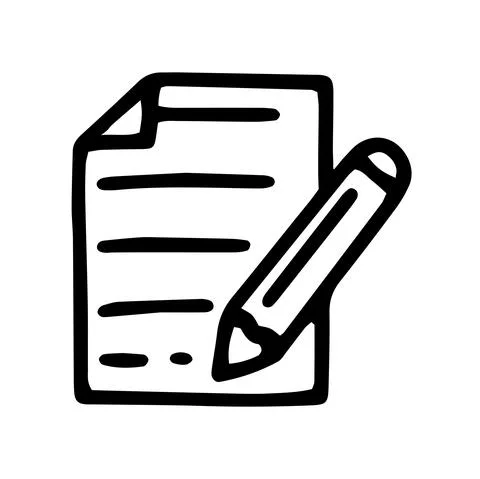 Edit document line vector doodle simple icon 库存插图
