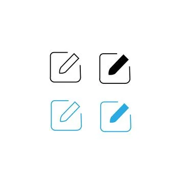 Edit document sign and symbol. edit text icon. Stock Illustration