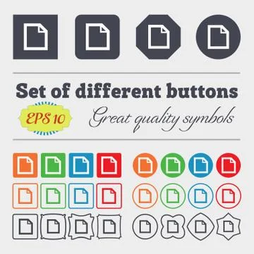 Edit document sign icon. content button. Big set of colorful, diverse, high-q イラスト素材