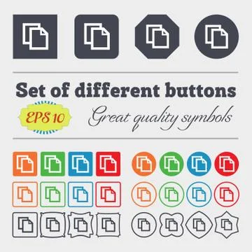 Edit document sign icon. content button.. Big set of colorful, diverse, high- イラスト素材