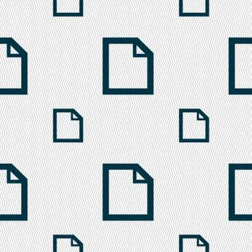 Edit document sign icon. content button. Seamless pattern with geometric text Stock Illustration
