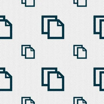 Edit document sign icon. content button.. Seamless pattern with geometric tex Stock Illustration