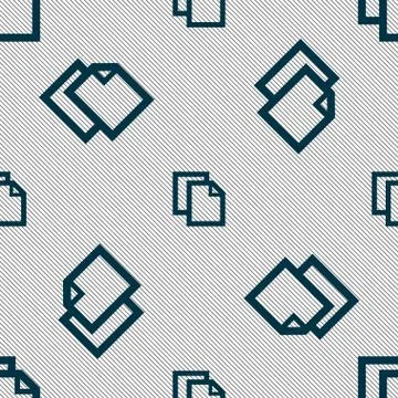 Edit document sign icon. content button.. Seamless pattern with geometric tex Illustrazione stock