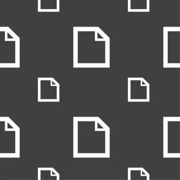 Edit document sign icon. content button. Seamless pattern on a gray backgroun Illustrazione stock