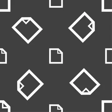 Edit document sign icon. content button. Seamless pattern on a gray backgroun Stock Illustration