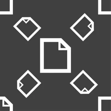 Edit document sign icon. content button. Seamless pattern on a gray backgroun Stock Illustration