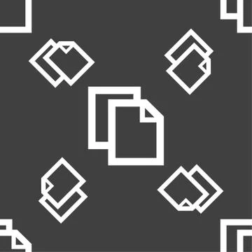 Edit document sign icon. content button.. Seamless pattern on a gray backgrou Stock Illustration