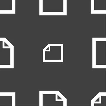 Edit document sign icon. content button. Seamless pattern on a gray backgroun Illustrazione stock