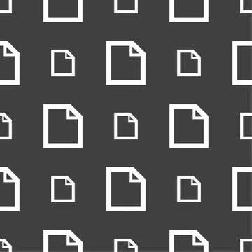 Edit document sign icon. content button. Seamless pattern on a gray backgroun Stock Illustration
