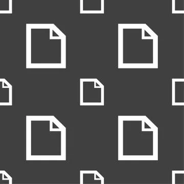 Edit document sign icon. content button. Seamless pattern on a gray backgroun Illustrazione stock