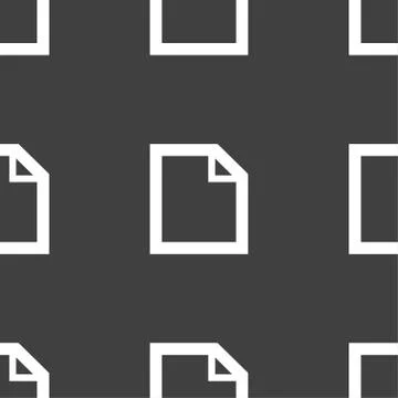 Edit document sign icon. content button. Seamless pattern on a gray backgroun Stock Illustration