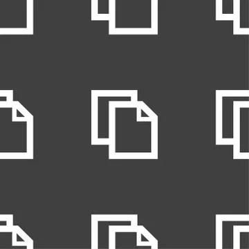 Edit document sign icon. content button.. Seamless pattern on a gray backgrou Illustrazione stock