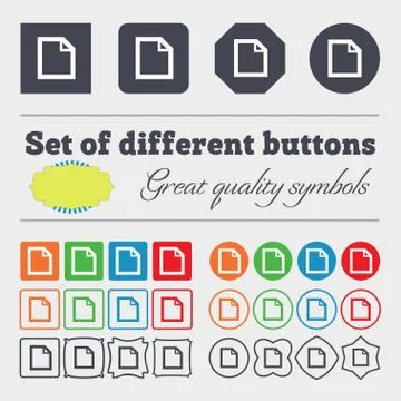 Edit document sign icon. content button. Big set of colorful, diverse, high-qual イラスト素材
