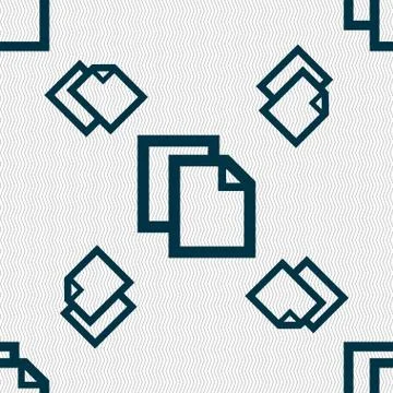 Edit document sign icon. content button.. Seamless pattern with geometric textur Stock Illustration