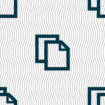Edit document sign icon. content button.. Seamless pattern with geometric textur Stock Illustration