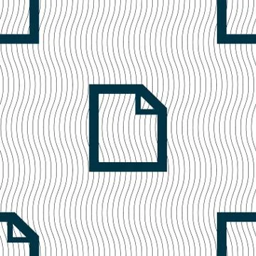 Edit document sign icon. content button. Seamless pattern with geometric texture Illustrazione stock