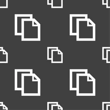 Edit document sign icon. content button.. Seamless pattern on a gray background. Illustrazione stock