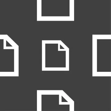 Edit document sign icon. content button. Seamless pattern on a gray background. Stock Illustration