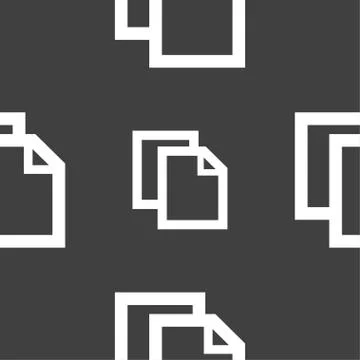 Edit document sign icon. content button.. Seamless pattern on a gray background. Illustrazione stock