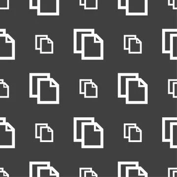 Edit document sign icon. content button.. Seamless pattern on a gray background. Stock Illustration