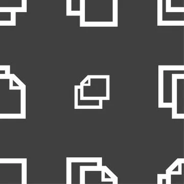 Edit document sign icon. content button.. Seamless pattern on a gray background. Stock Illustration