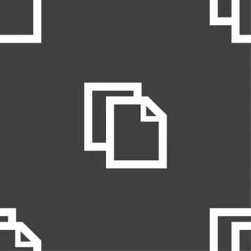 Edit document sign icon. content button.. Seamless pattern on a gray background. Stock Illustration