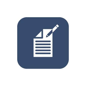 Edit document sign icon. Edit content button. Icon on blurred background. Stock Illustration
