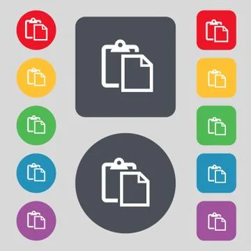 Edit document sign icon. Set colour button. Modern UI website navigation Vect Stock Illustration