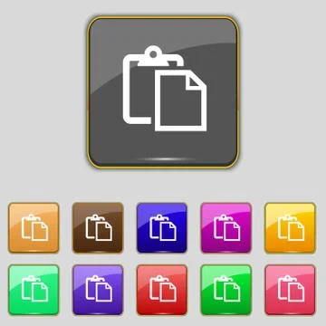 Edit document sign icon. Set colour button. Modern UI website navigation Vect Stock Illustration