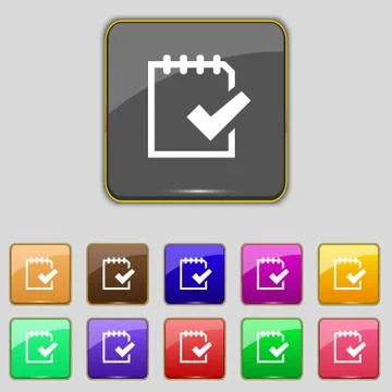 Edit document sign icon. Set colour button. Modern UI website navigation Vect Stock Illustration