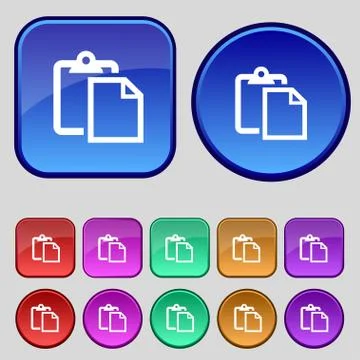 Edit document sign icon. Set colour button. Modern UI website navigation Vect Stock Illustration