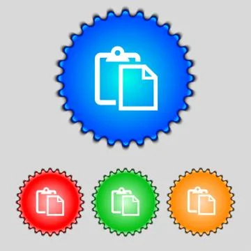 Edit document sign icon. Set colour button. Modern UI website navigation Vect Stock Illustration
