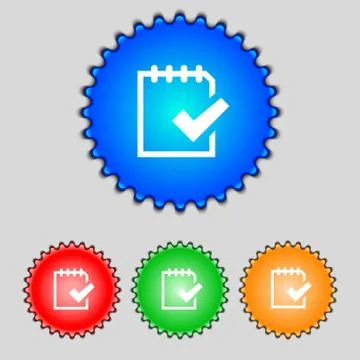 Edit document sign icon. Set colour button. Modern UI website navigation Vect Stock Illustration