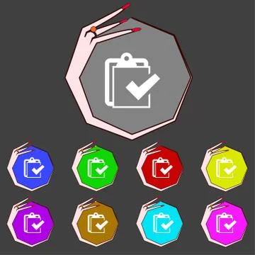 Edit document sign icon. Set colour button. Modern UI website navigation Vect 스톡 일러스트
