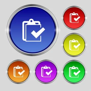 Edit document sign icon. Set colour button. Modern UI website navigation Vect Stock Illustration