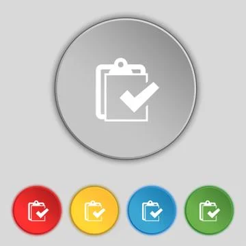 Edit document sign icon. Set colour button. Modern UI website navigation Vect Stock Illustration