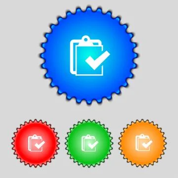 Edit document sign icon. Set colour button. Modern UI website navigation Vect Stock Illustration