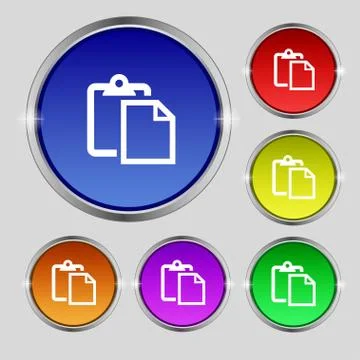 Edit document sign icon. Set colour button. Modern UI website navigation Stock Illustration