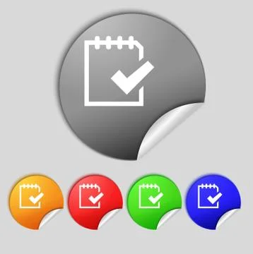 Edit document sign icon. Set colour button. Modern UI website navigation Stock Illustration