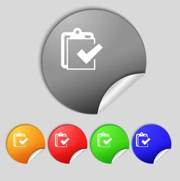Edit document sign icon. Set colour button. Modern UI website navigation Stock Illustration